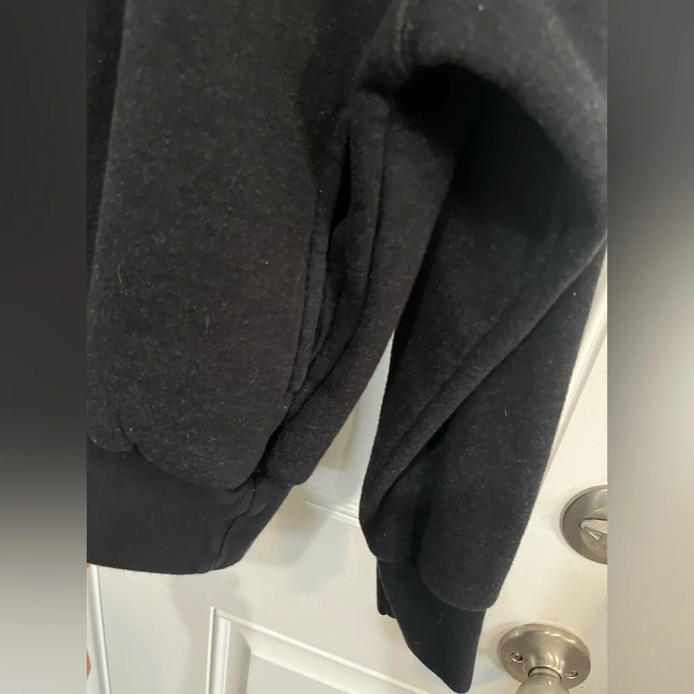 DONNI. Organic Cotton button accent Charcoal Hooded Sweatshirt Hoodie - Charcoal - Picture 3 of 9